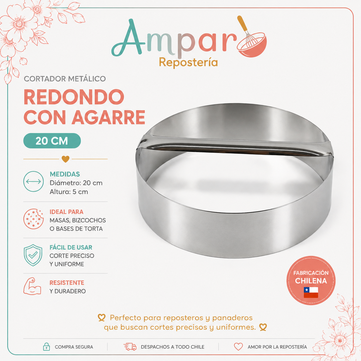 Cortador Masa 20 cm