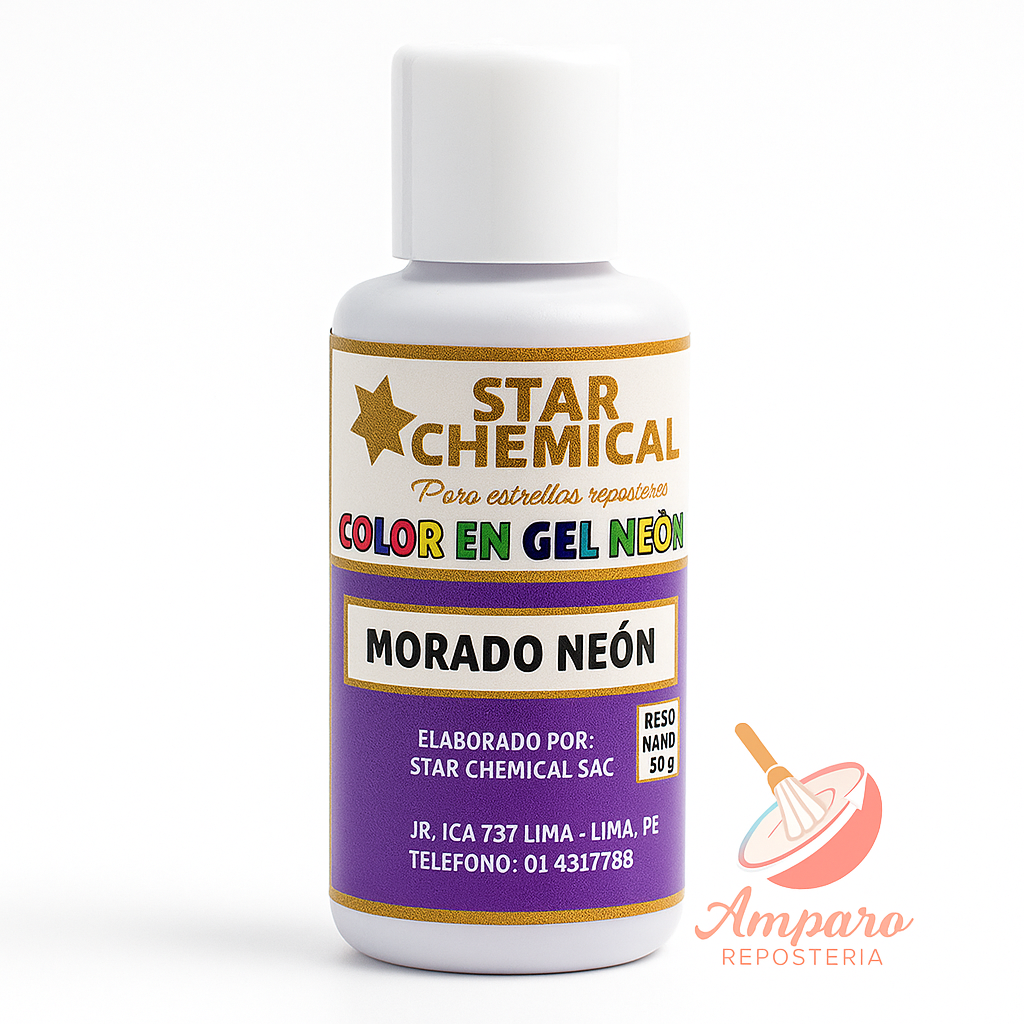 Colorante Gel Comestible Repostería Star Chemical Color Morado Neon