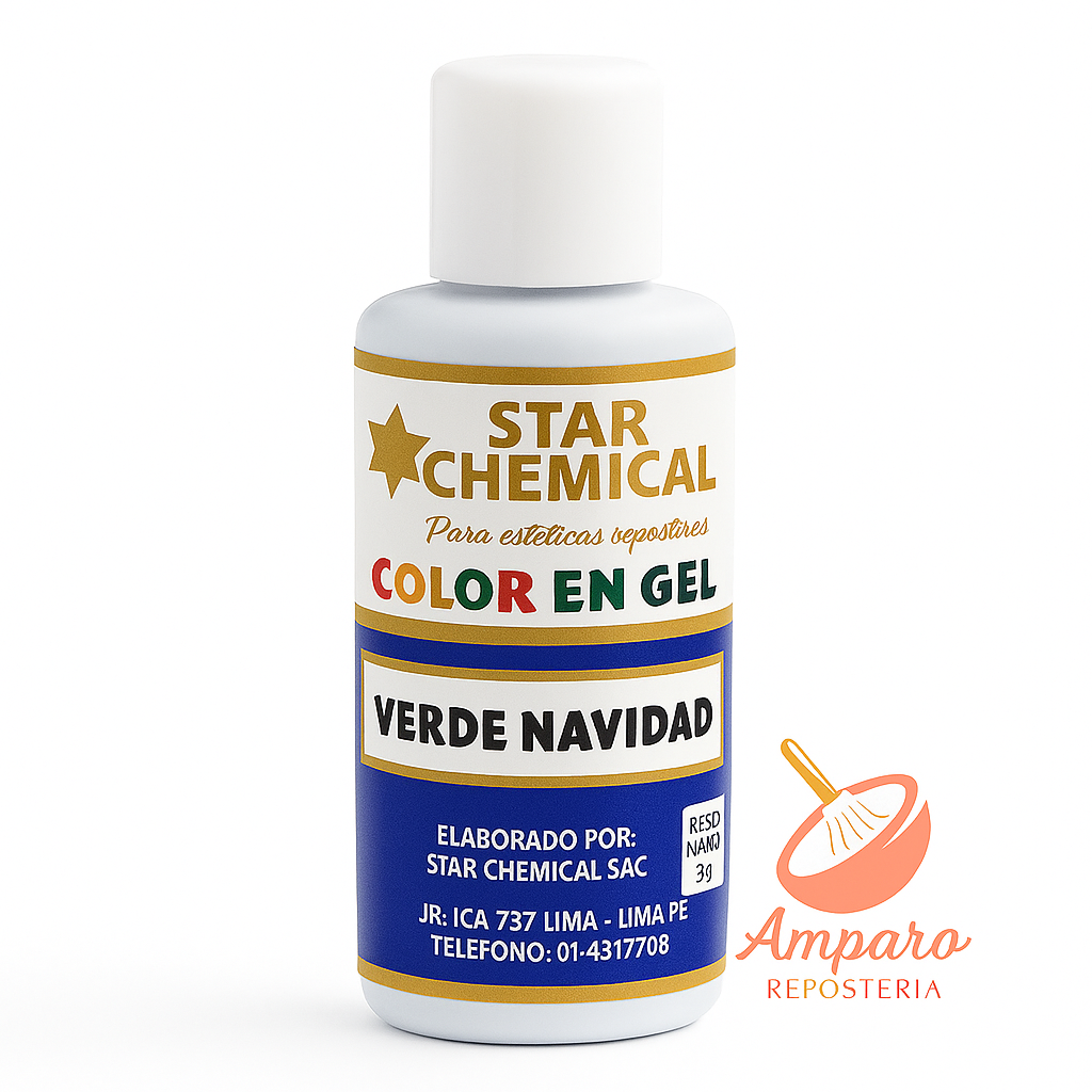 Colorante Gel Comestible Repostería Star Chemical Color verde navidad