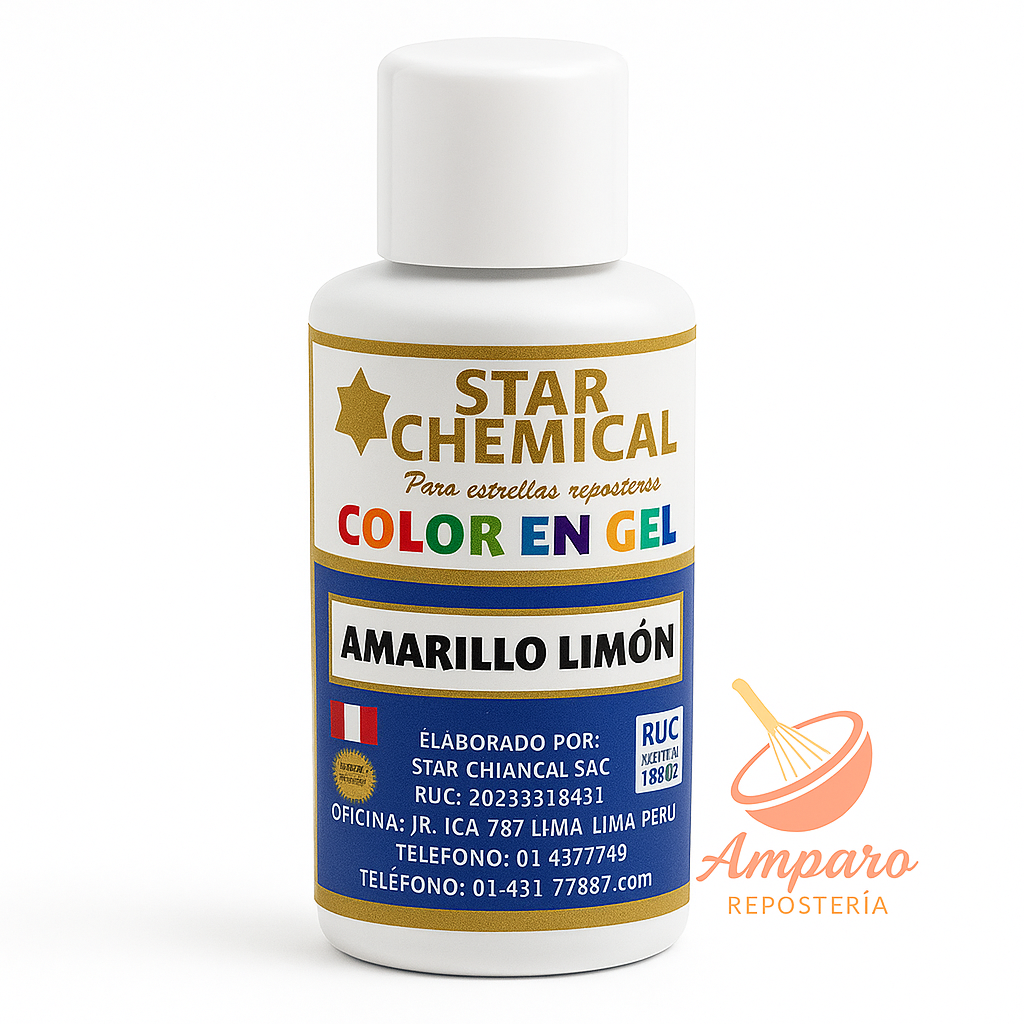 Colorante Gel Comestible Repostería Star Chemical Color Amarillo limon
