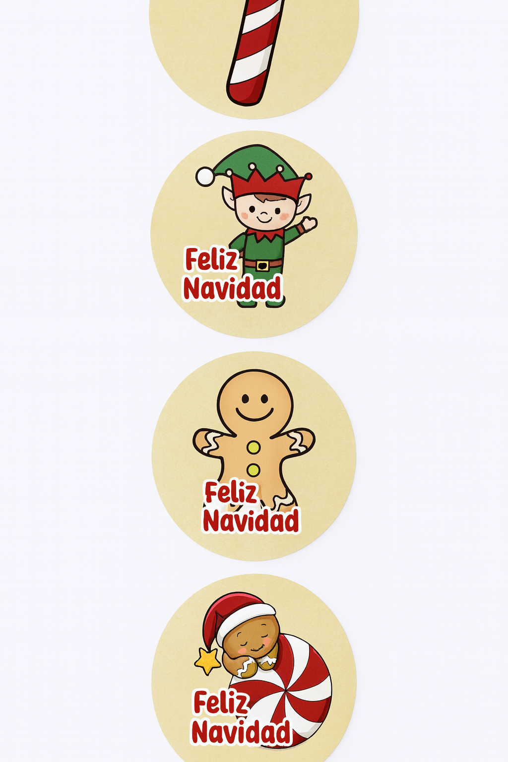 Sticker navidad 100 Unidades