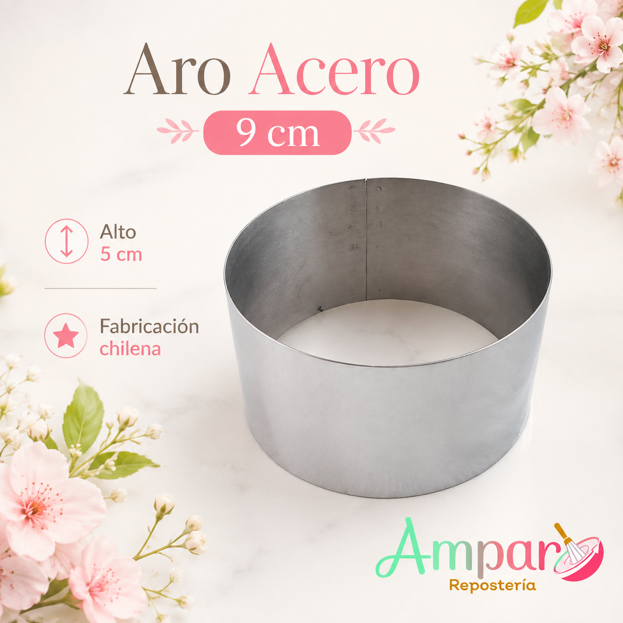 Aro de Acero 9 cm x 5 cm | Fabricación Chilena
