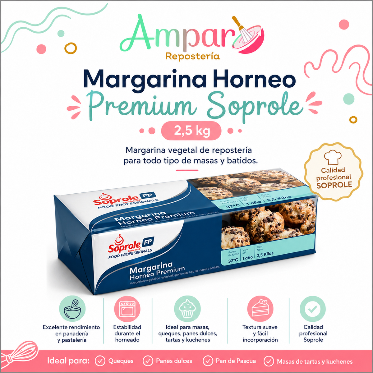 Margarina Horneo Premium 2,5 kg Soprole