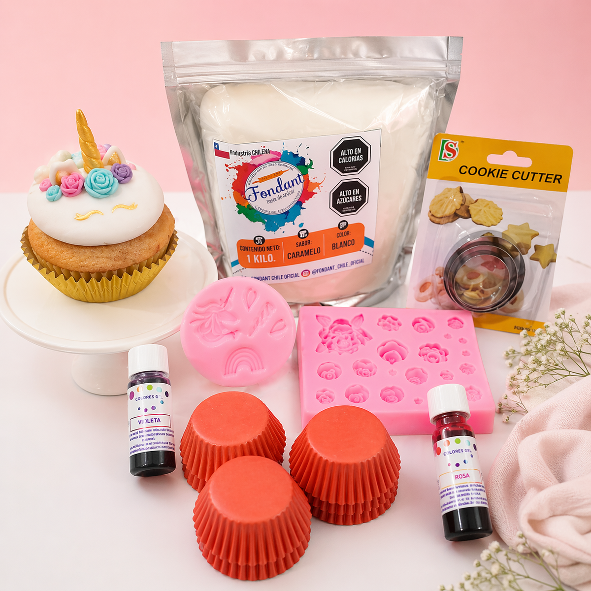 Kit cupcake mini unicornio