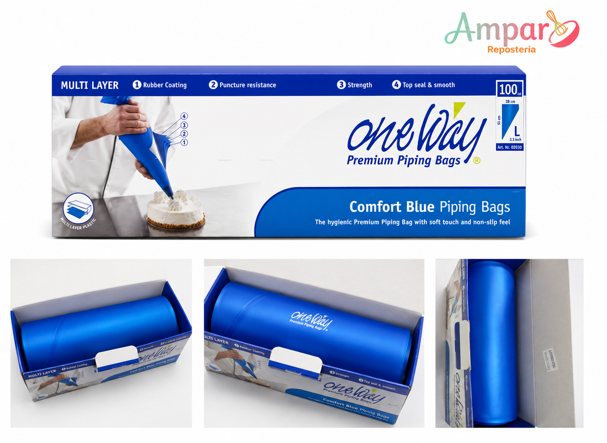 Manga Plástica Desechable Azul L 53×28 cm – Pack 100 Unidades