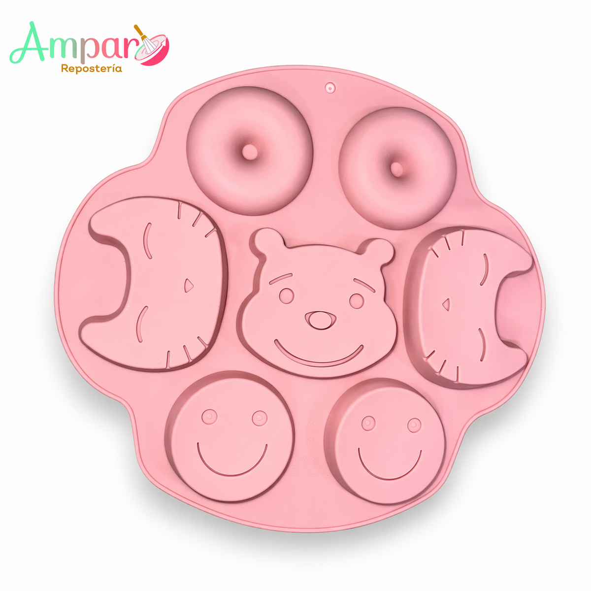 Molde Silicona Donut Caritas 7 cavidades