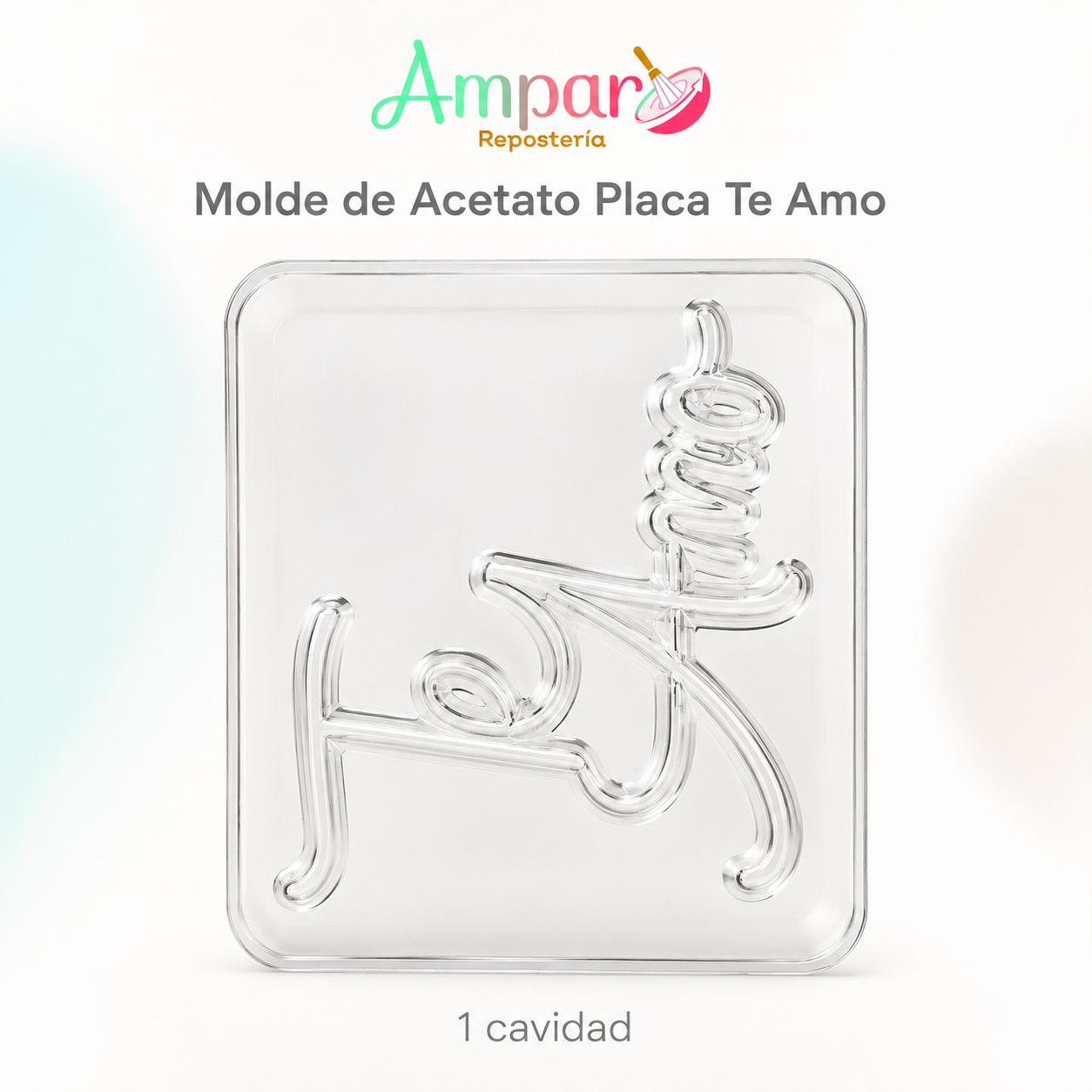 Molde Acetato Placa Te Amo