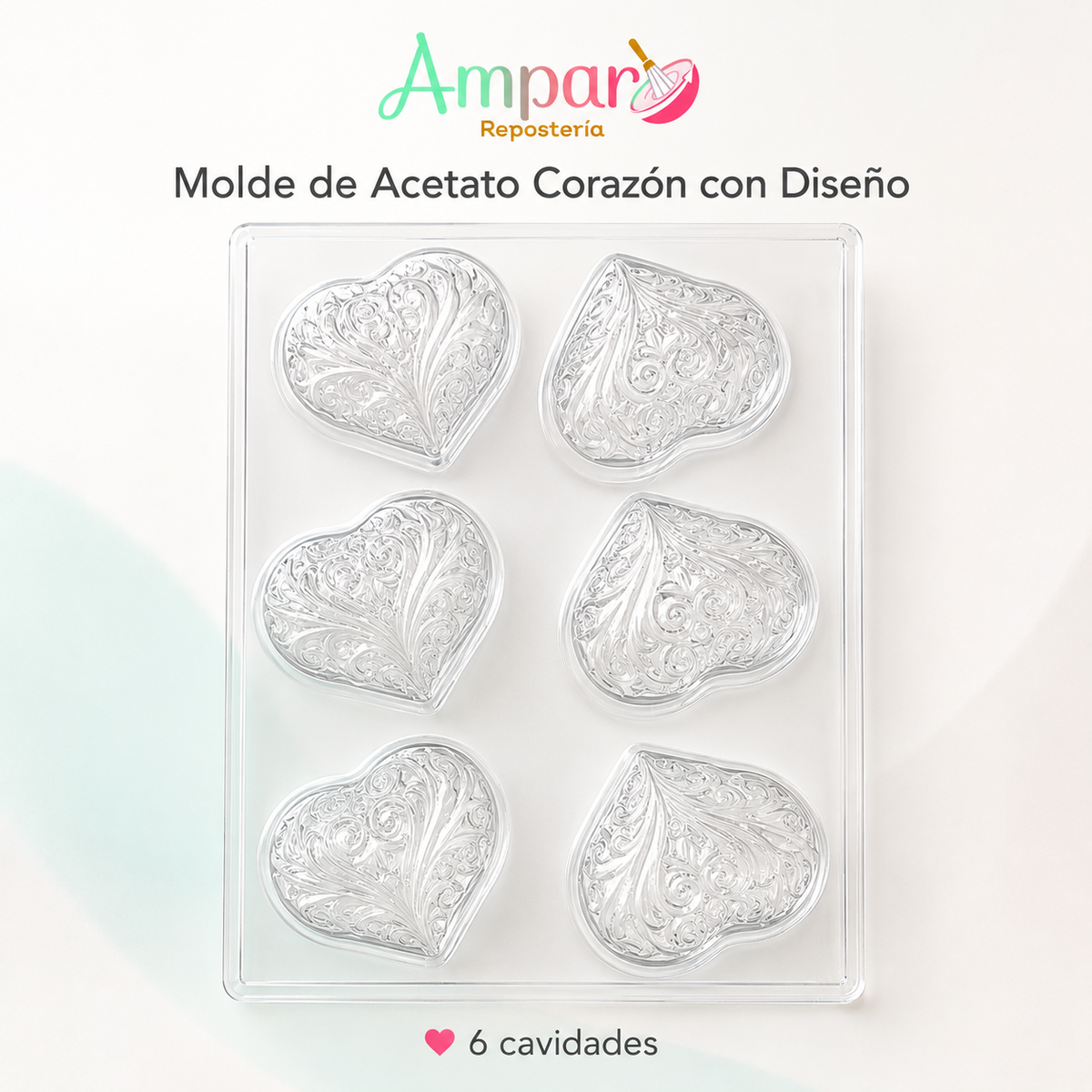 Molde Acetato Corazon Diseño