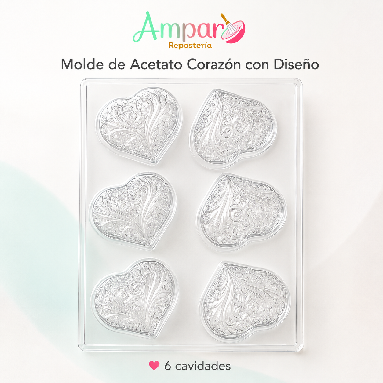 Molde Acetato Corazon Diseño