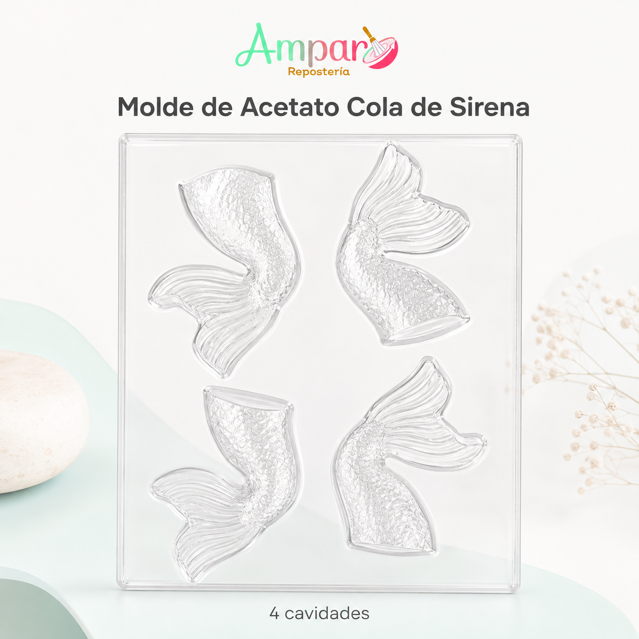 Molde Acetato Cola Sirena