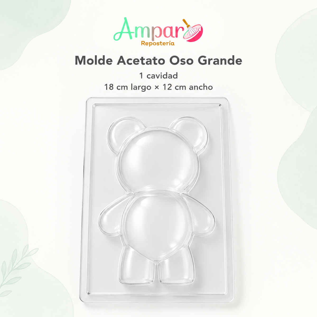 Molde Acetato oso grande 1 Cavidad