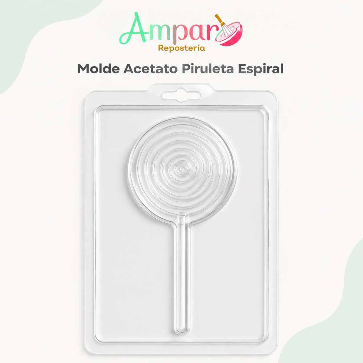 Molde Acetato Piruleta Espiral