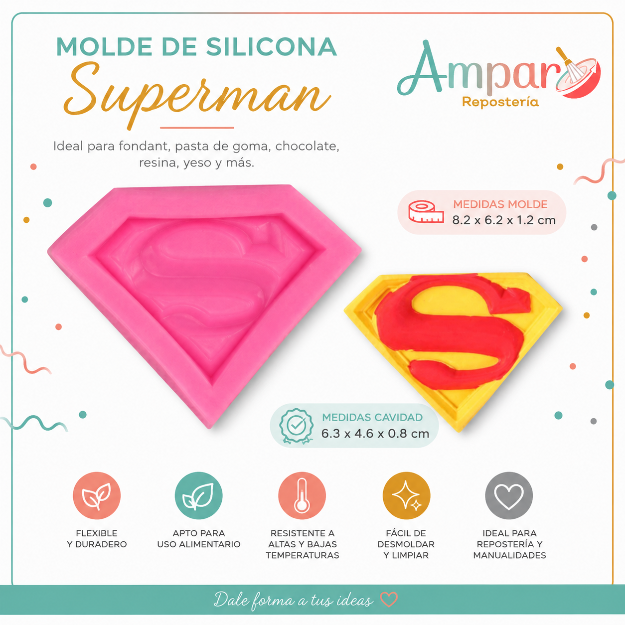 Molde de Silicona Superman