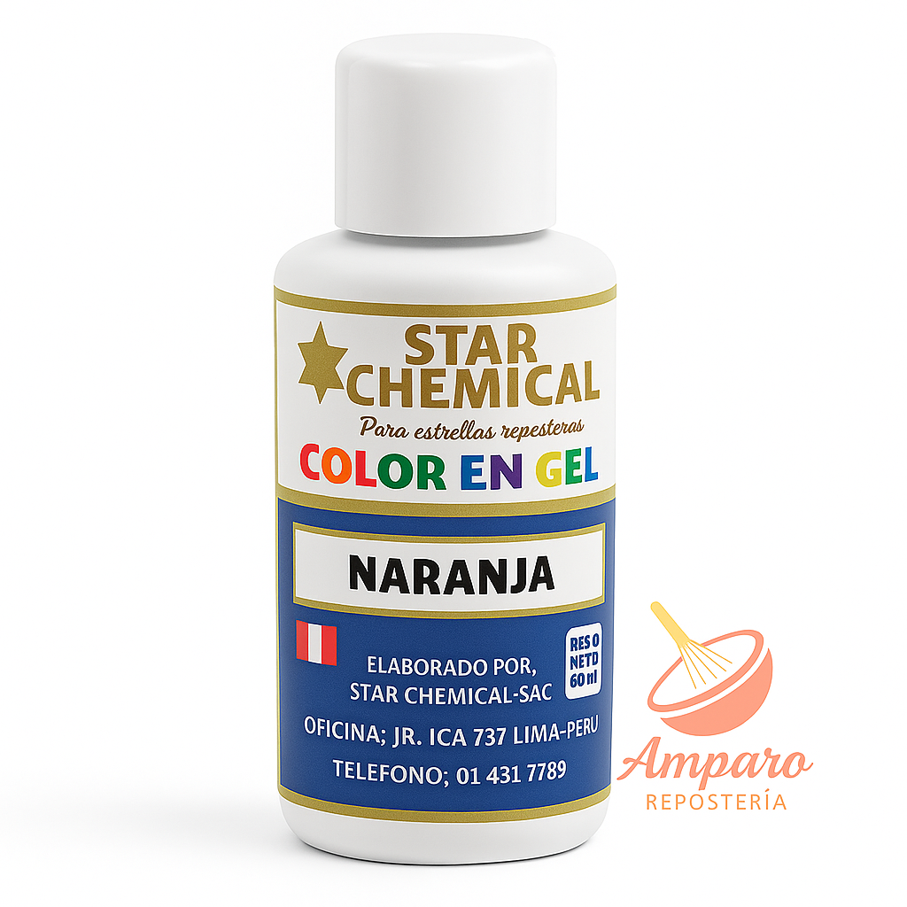 Colorante Gel Comestible Repostería Star Chemical Color Naranja
