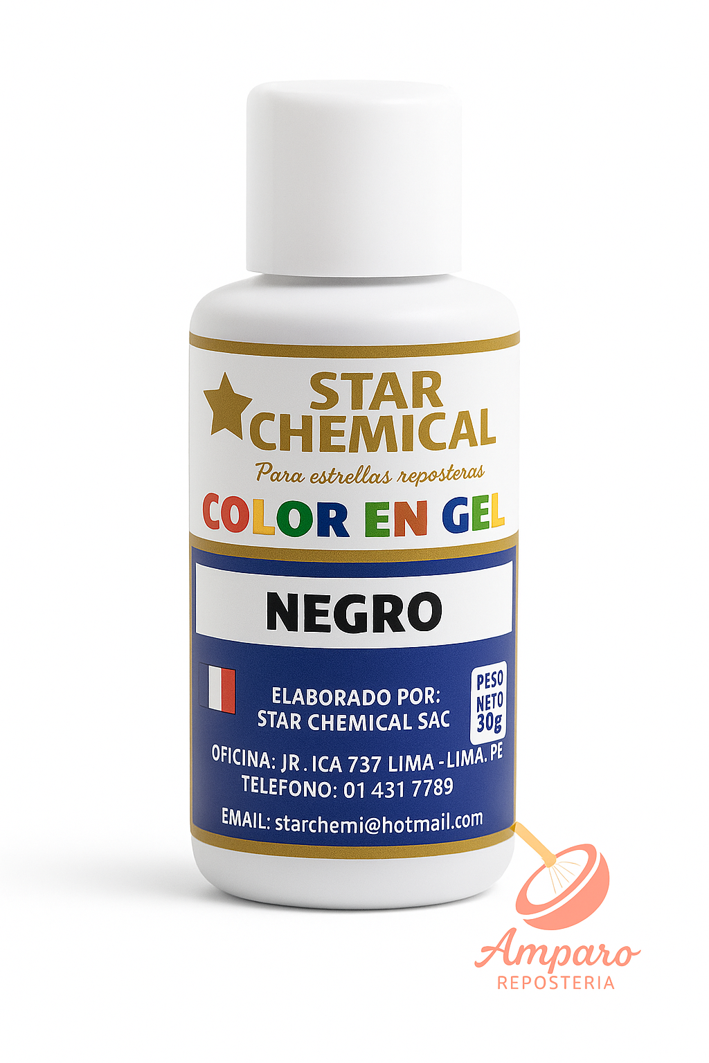 Colorante Gel Comestible Repostería Star Chemical Color Negro