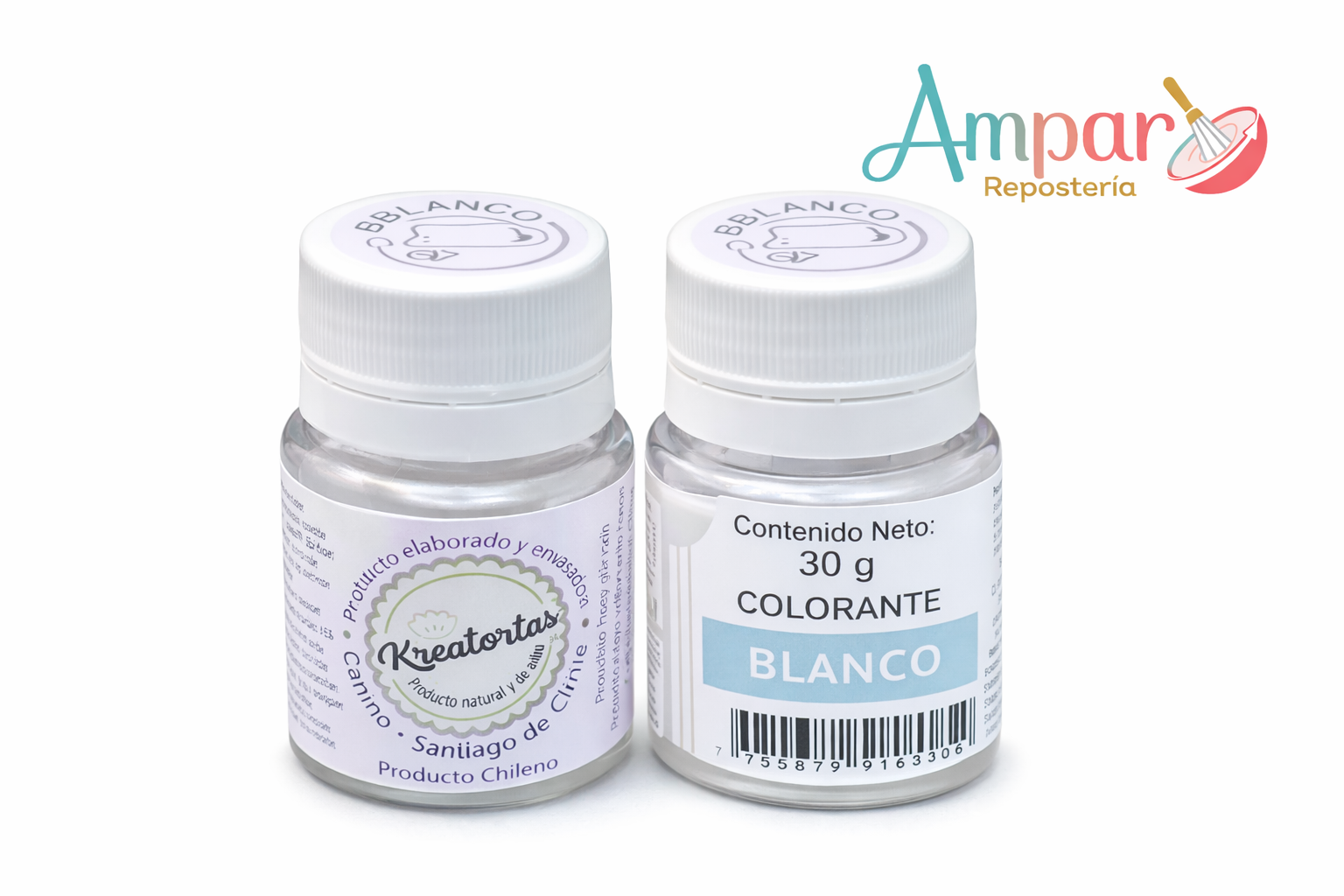 Colorante Gel Blanco Kreatortas 30 gr – Alta Concentración para Repostería