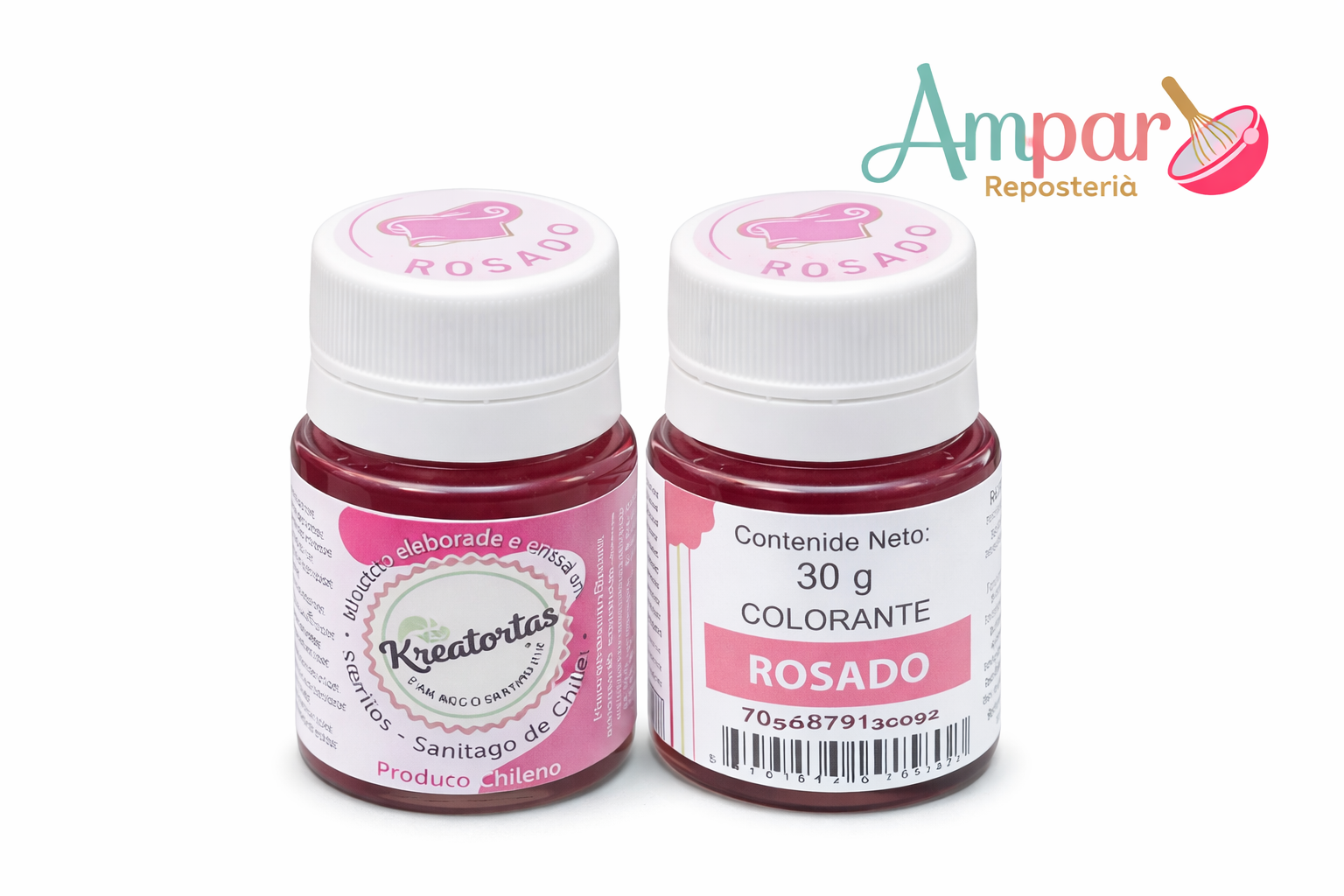 Colorante Gel Rosado Kreatortas 30 gr – Alta Concentración para Repostería