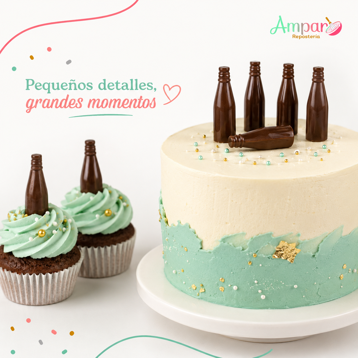 Molde de Acetato Botellas Mini | 6 Cavidades