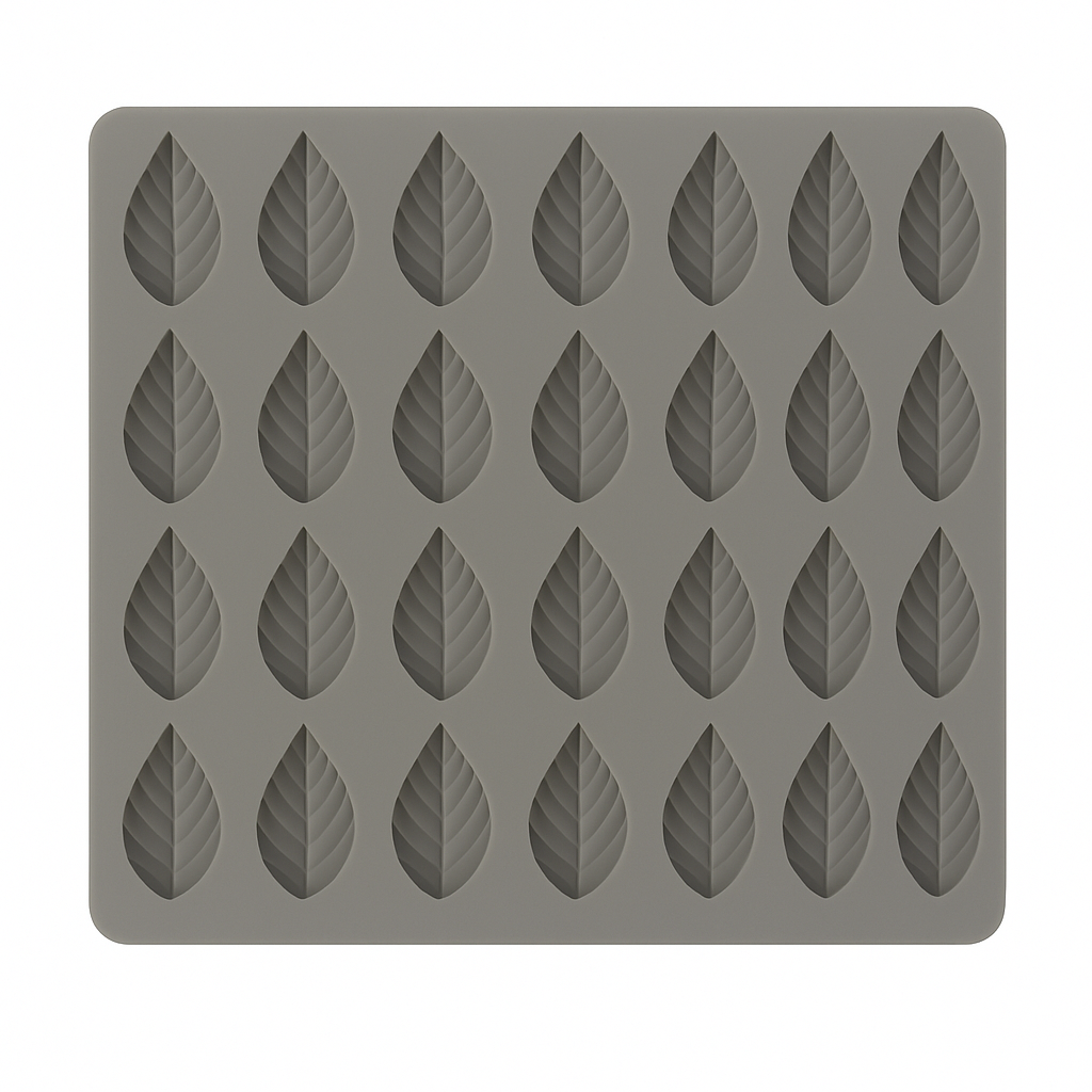 Molde de silicona hojas — 28 cavidades