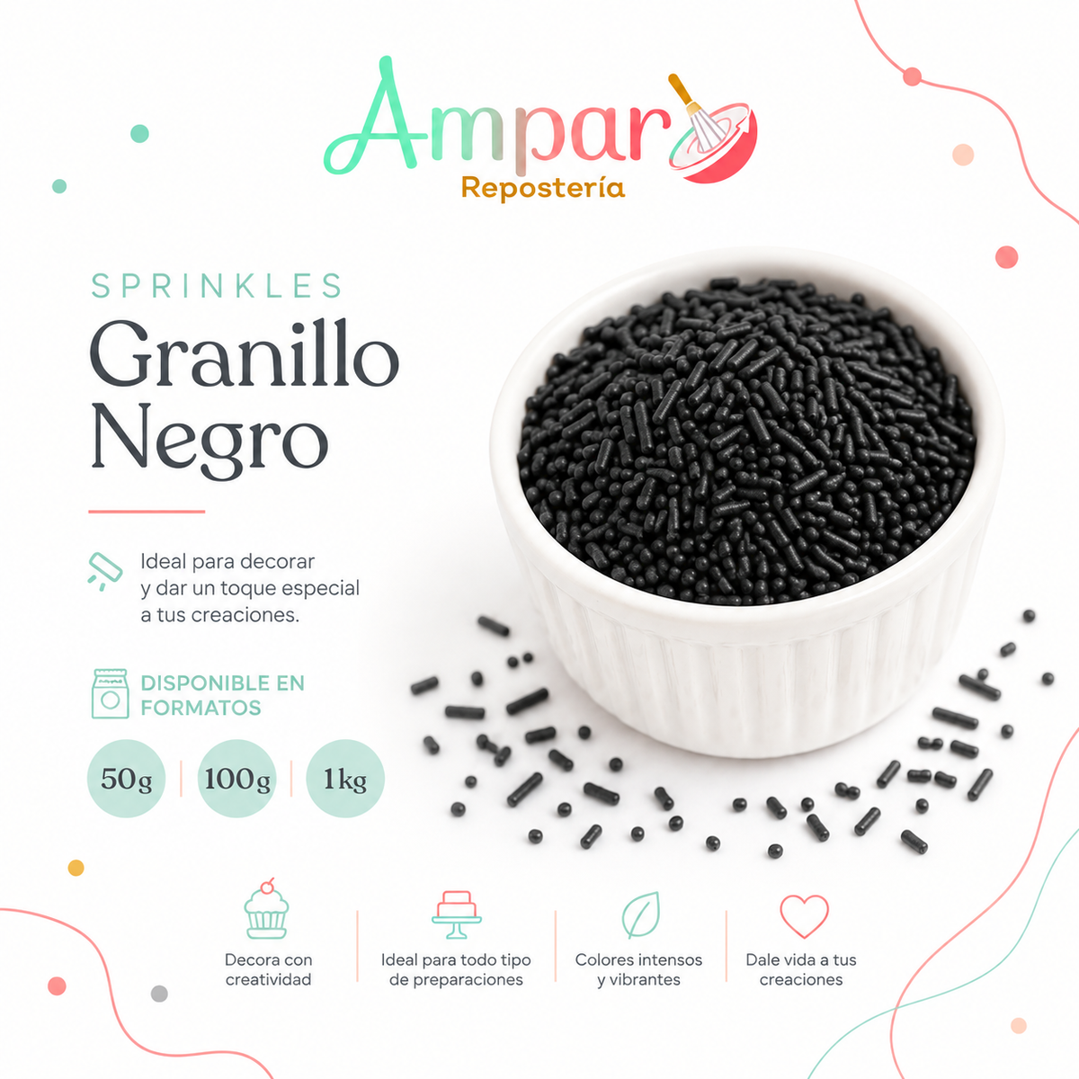 Sprinkles Granillo Negro