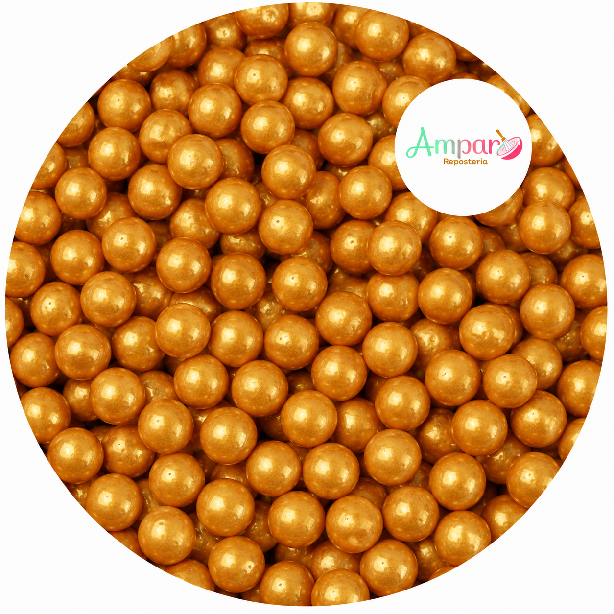 Sprinkles Perla Dorada 7 mm 50 g | Comestibles para Decoración de Tortas y Postres