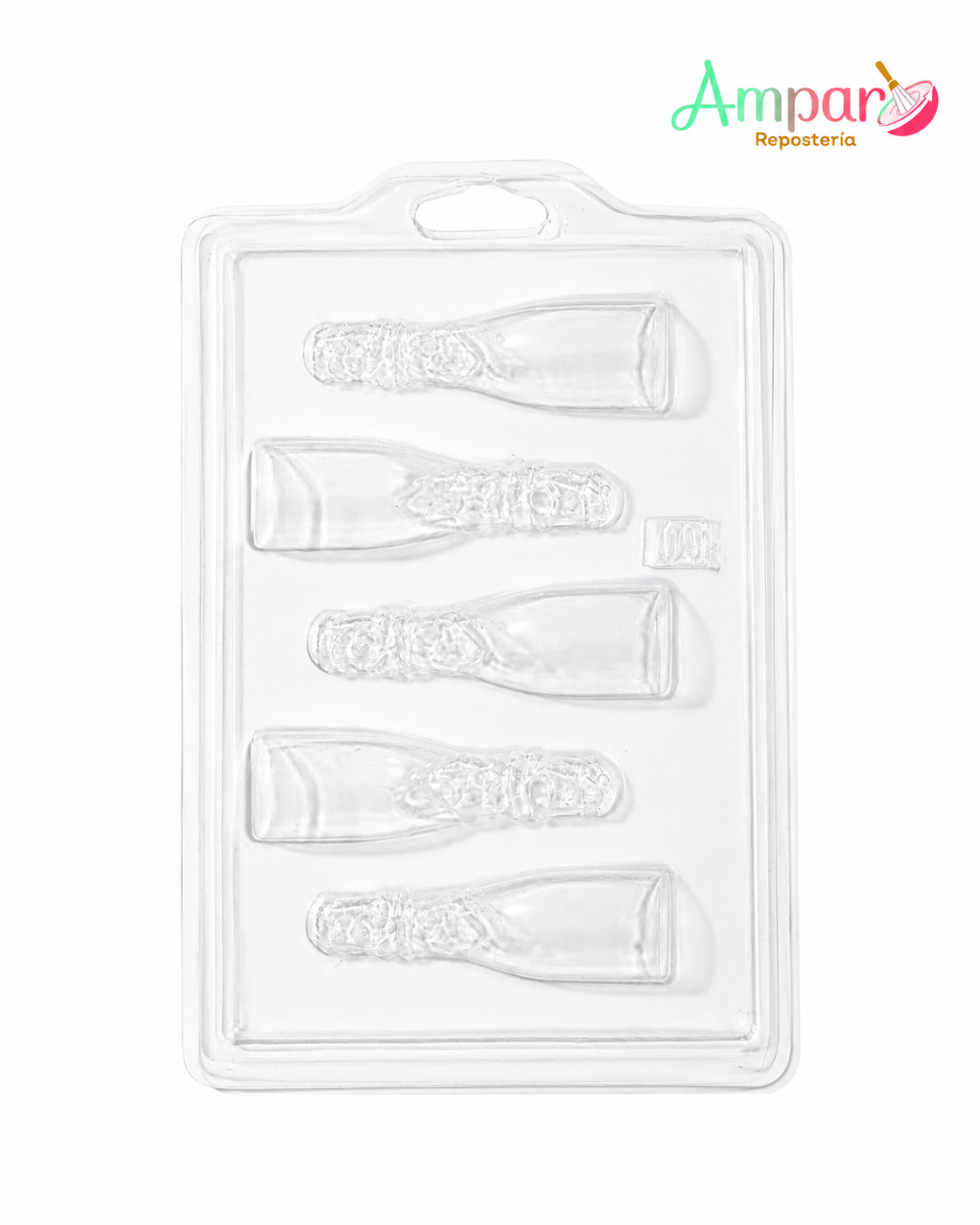 Molde Acetato Botellas 5 Cavidades – Chocolate y Repostería