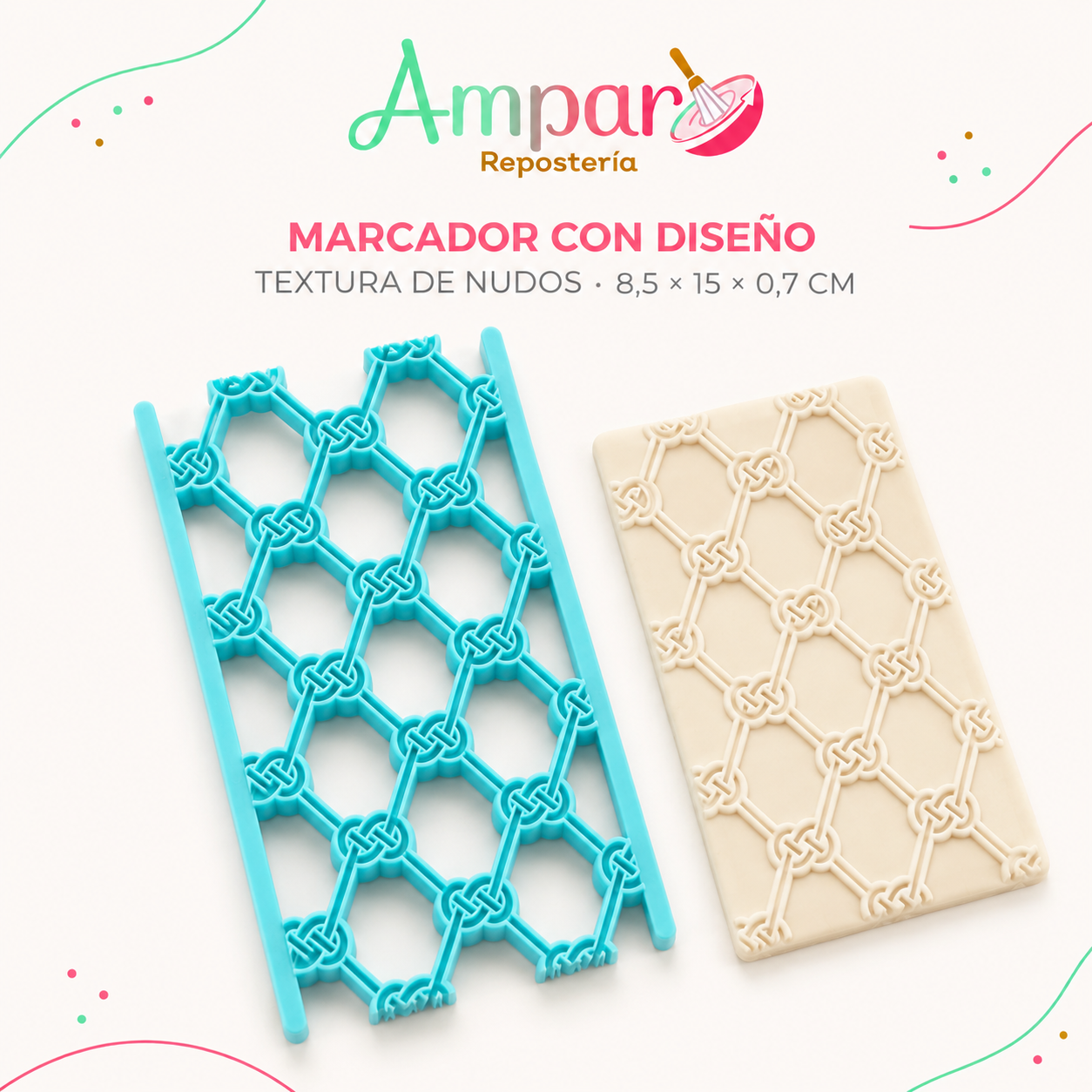 Marcador enrejado de nudos
