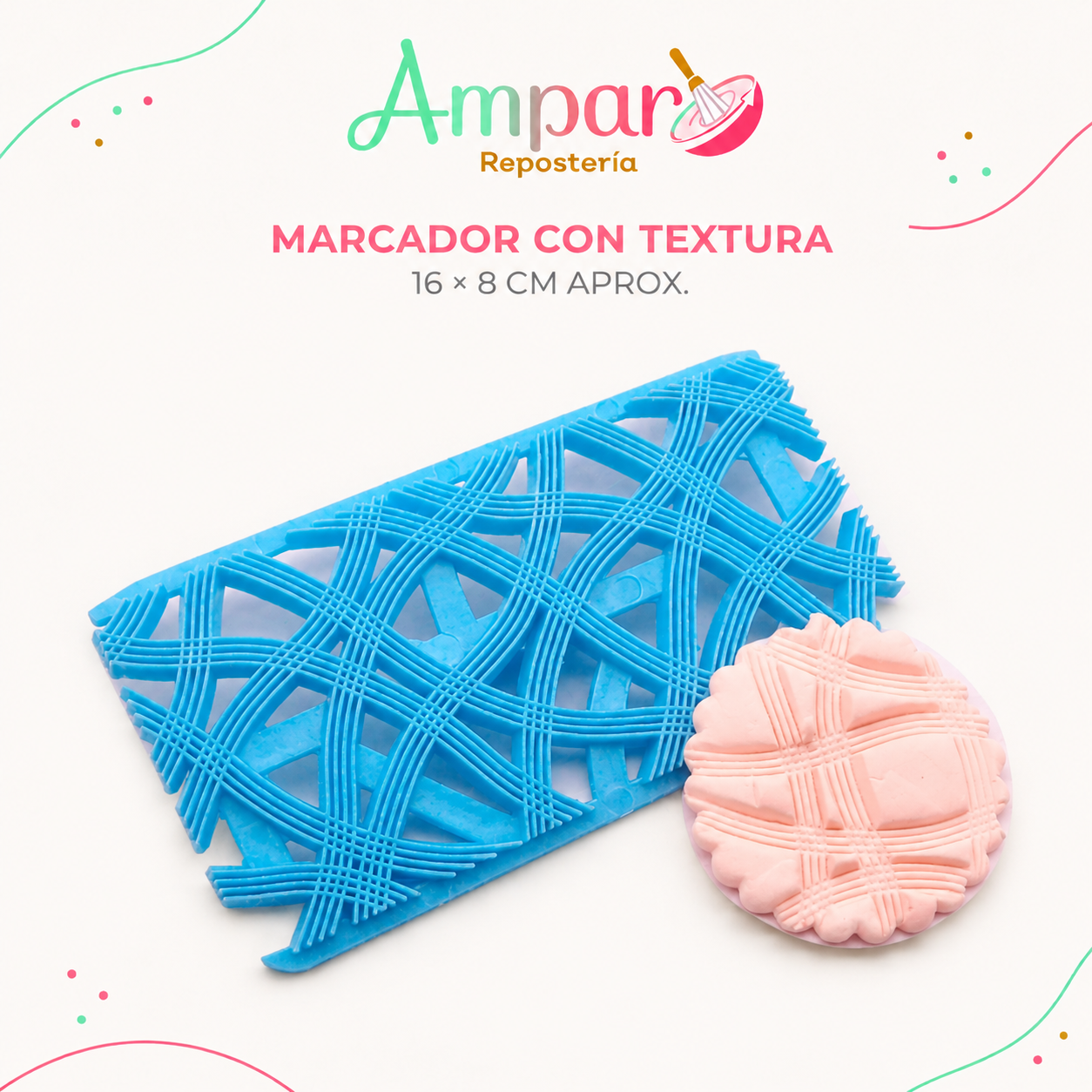 Marcador con diseño textura