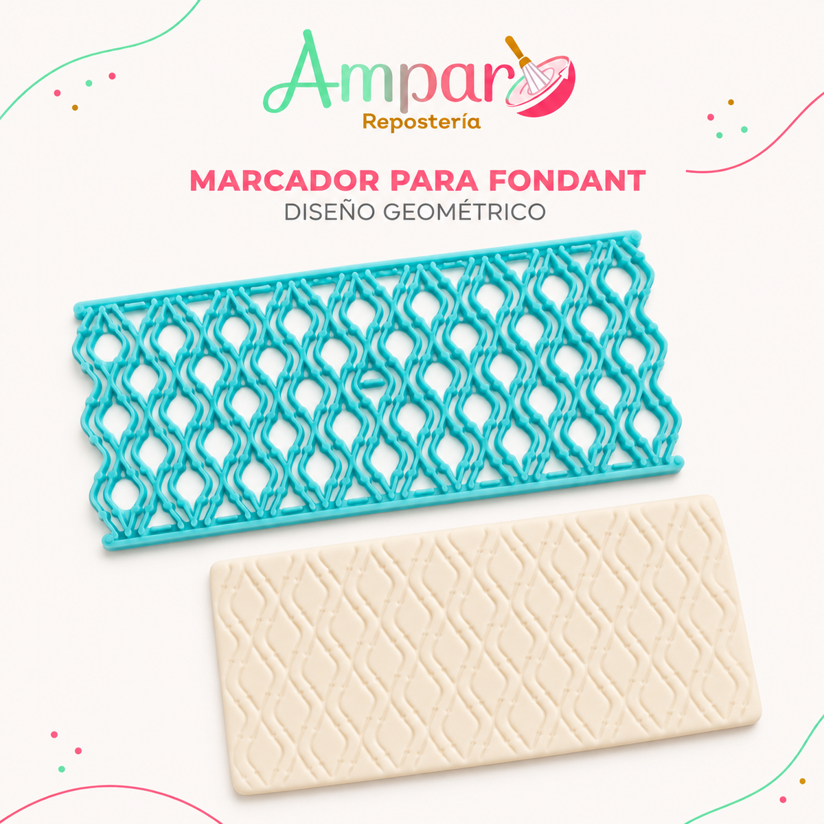 Marcador fondant con diseño