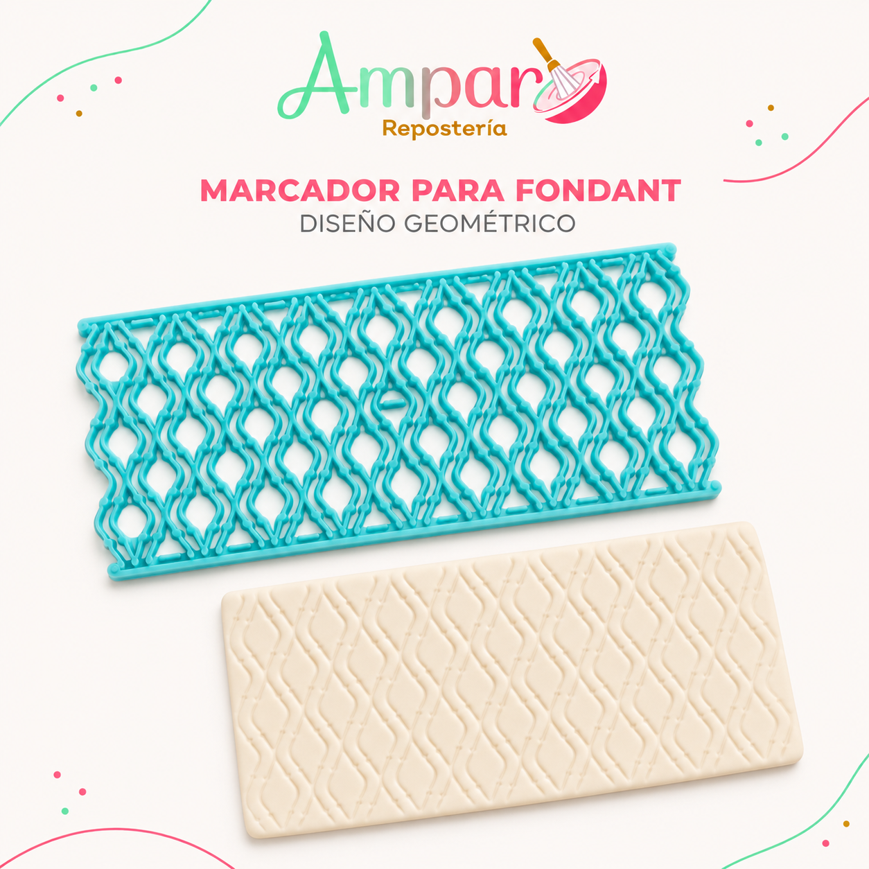 Marcador fondant con diseño