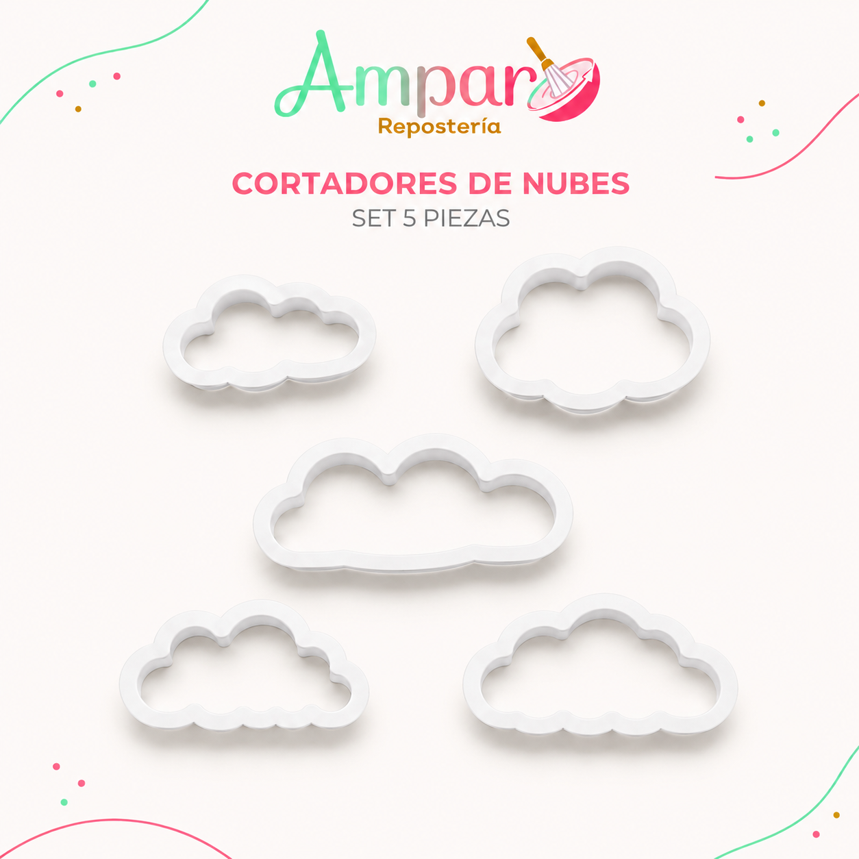 Cortador nubes 5 piezas
