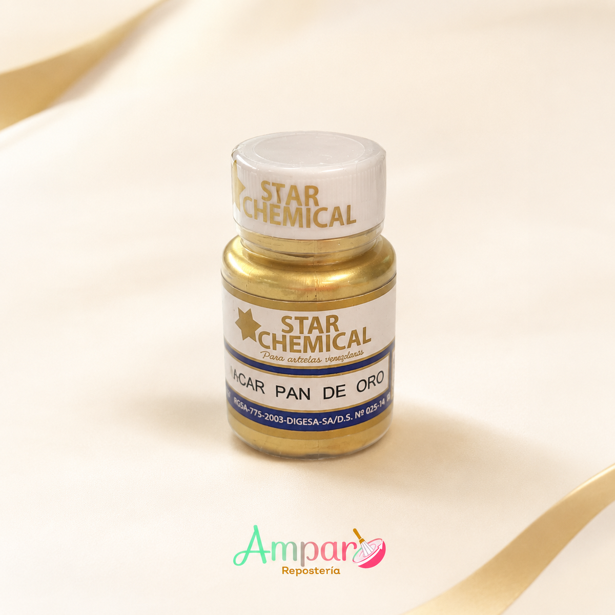 colorante en polvo Pan de oro star chemical  5 gr. comestible
