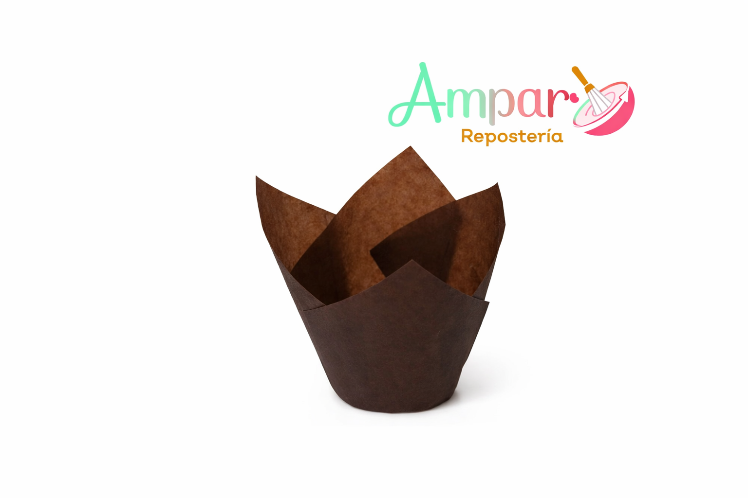 Tulipas para Muffins Color Marrón 50 y 400 Unidades | Formato Profesional Repostería