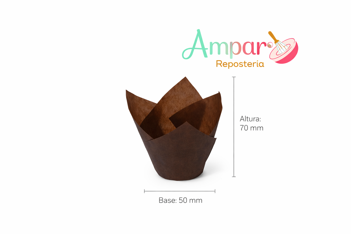 Tulipas para Muffin Color Marrón