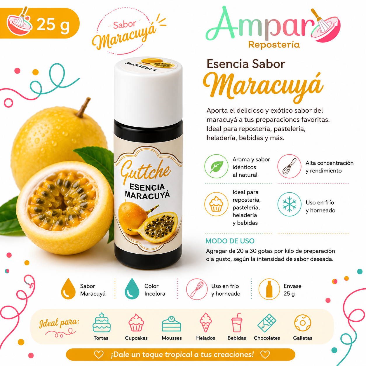 Esencia maracuya guttche 25 gr.