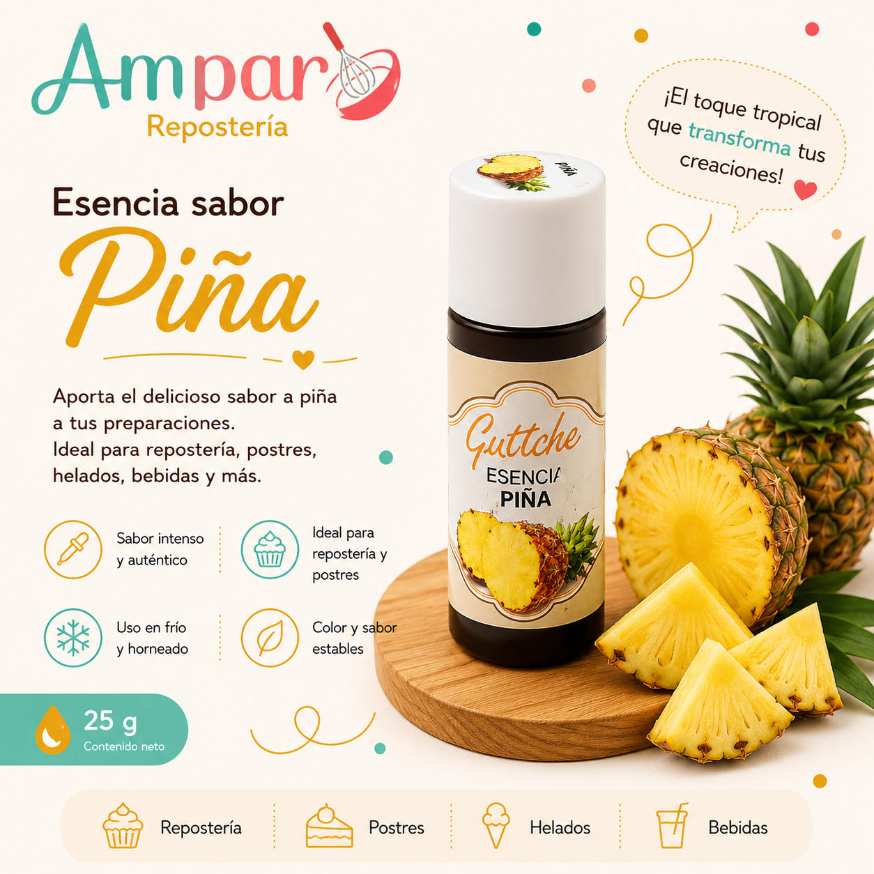 Esencia piña guttche 25 gr.