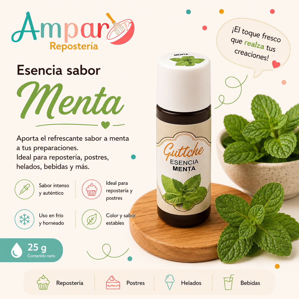 Esencia Menta Guttche 25 gr.