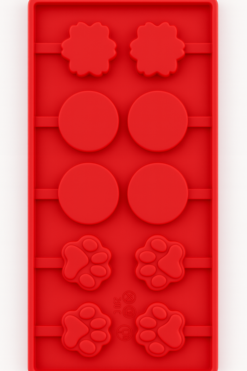 Molde de Silicona para Piruletas de Chocolate (12 cavidades)