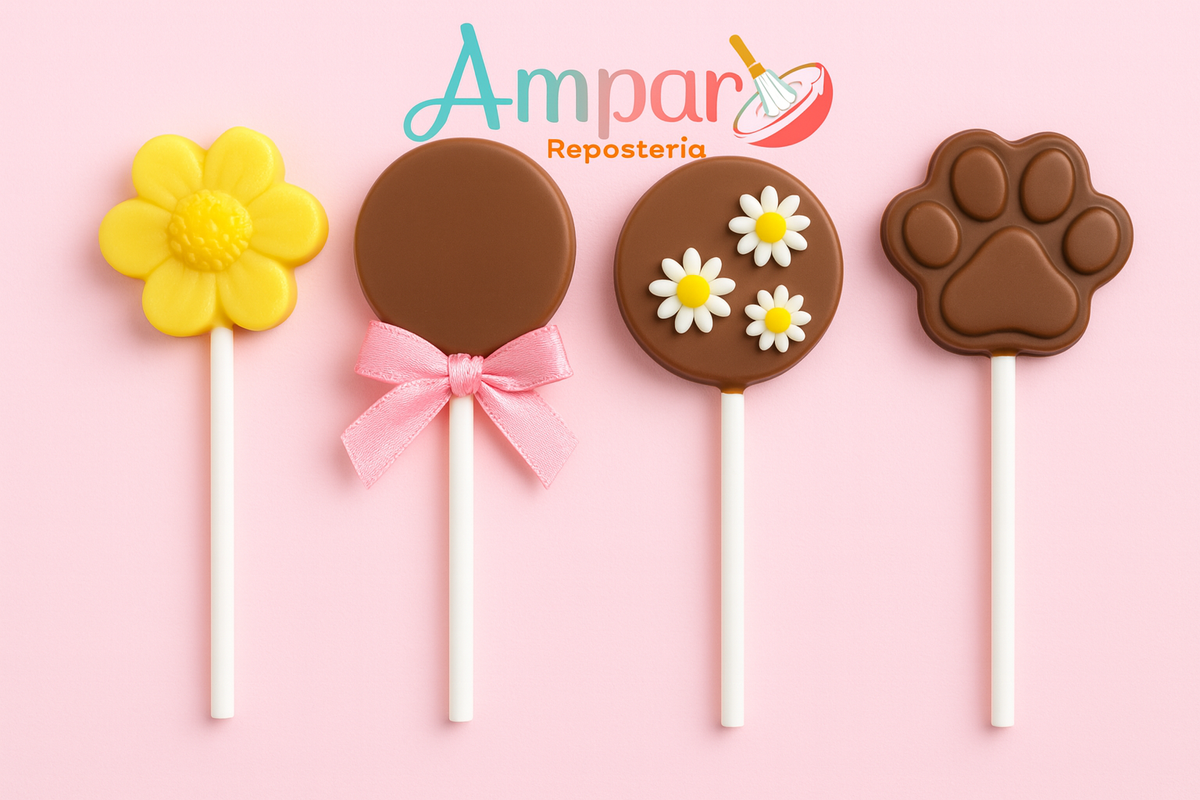 Molde de Silicona para Piruletas de Chocolate (12 cavidades)