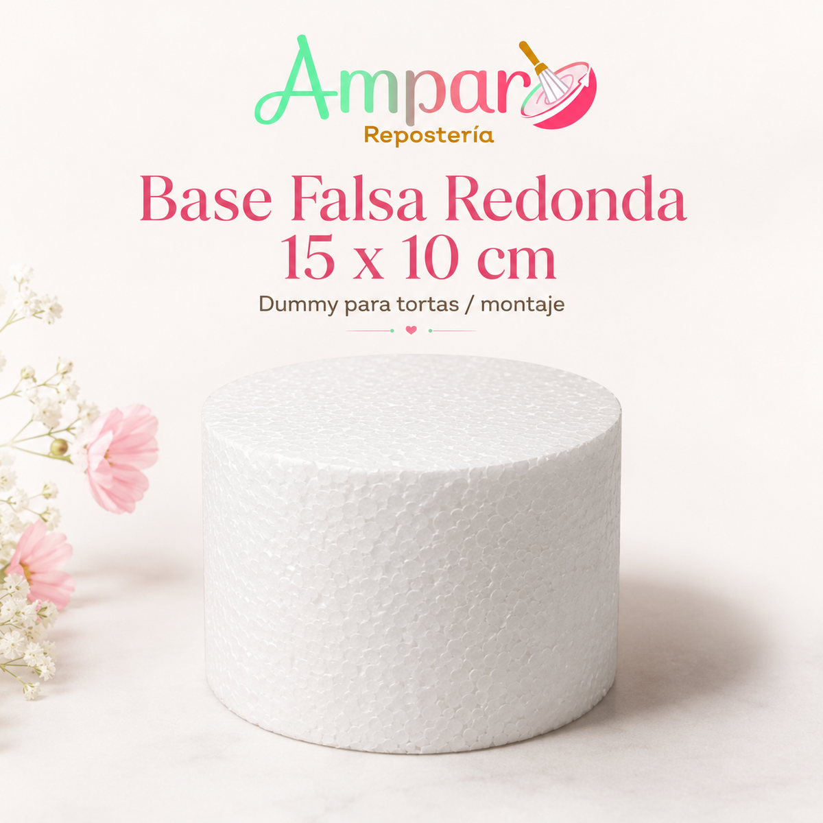 Bases falsas redondas 15*10 cm — Dummies para tortas / montaje