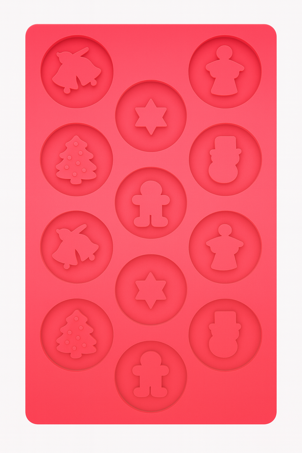 Molde de Silicona Figuras Navideñas (14 Cavidades)