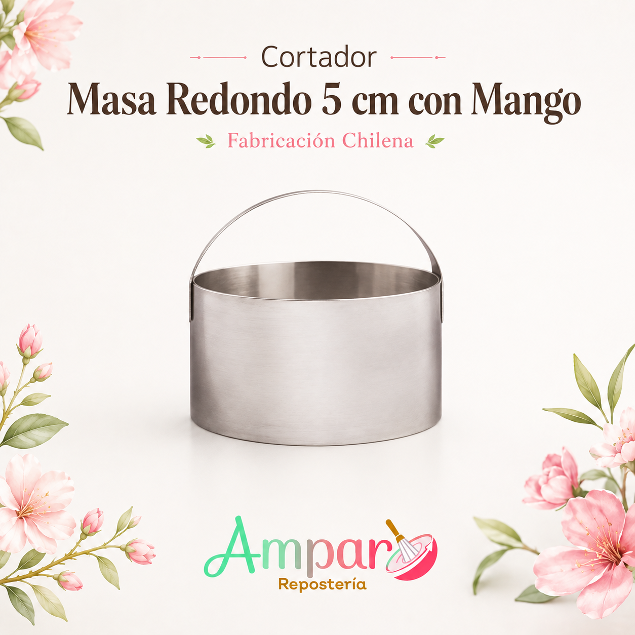 Cortador Masa Redondo 5 cm | Ideal para Canapés y Cocktail