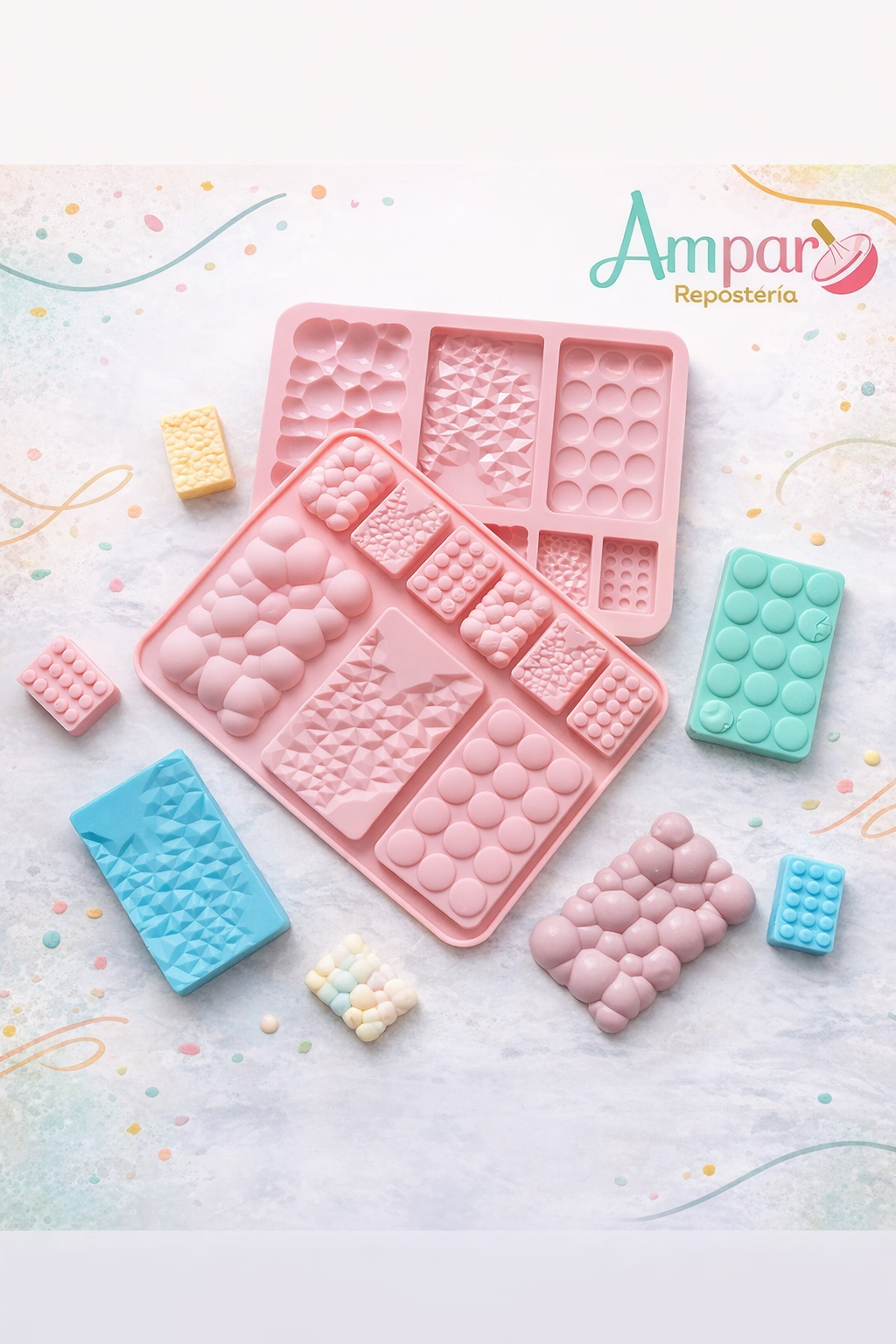 Molde de silicona para chocolate barra/barritas