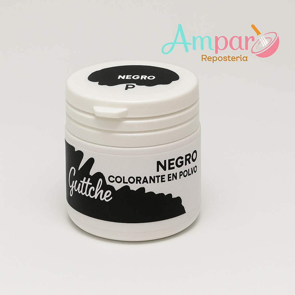 Colorante polvo negro guttche 15 gr.
