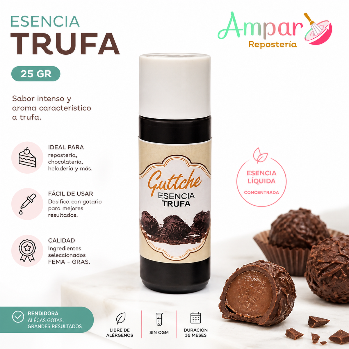Esencia trufa guttche 25 gr.