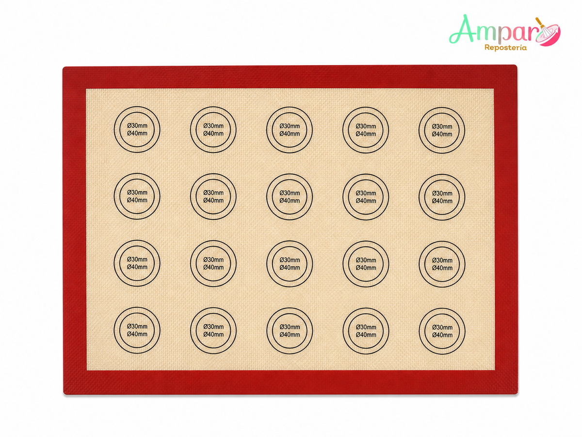 Tapete Silicona Repostería para Macarons y Galletas – Antiadherente Horno