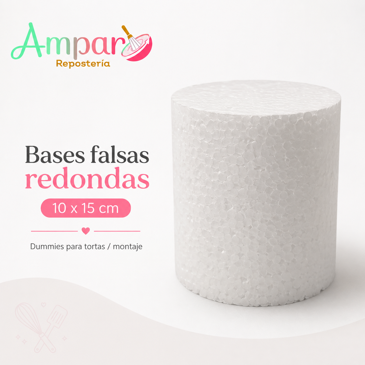 Bases falsas redondas 10*15 cm — Dummies para tortas / montaje