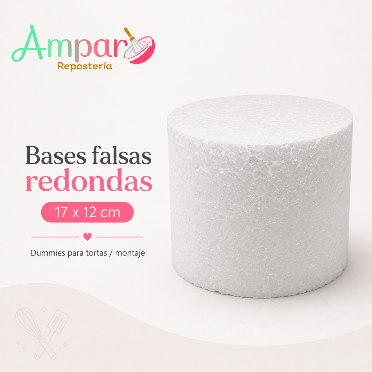 Bases falsas redondas 17* 12 cm— Dummies para tortas / montaje