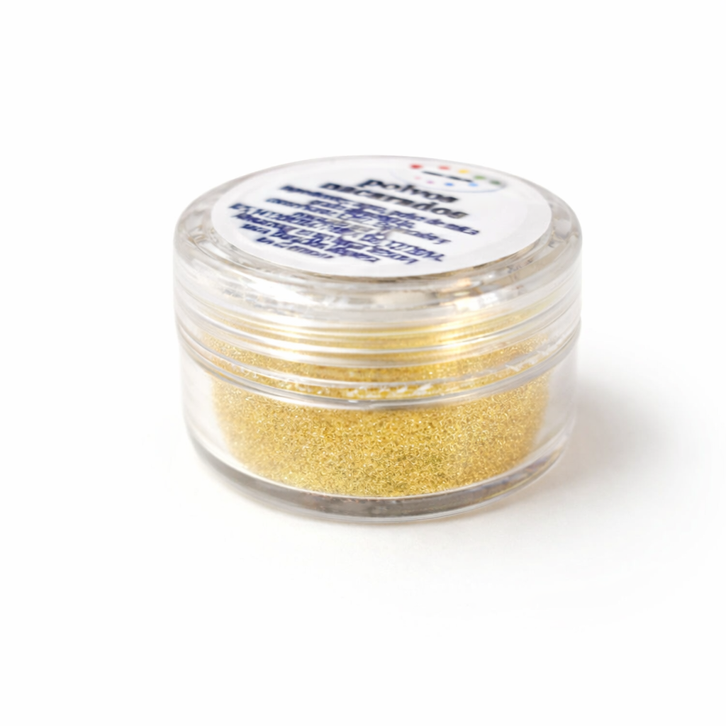Polvo Nacarado Dorado Comestible para Repostería – 5 g