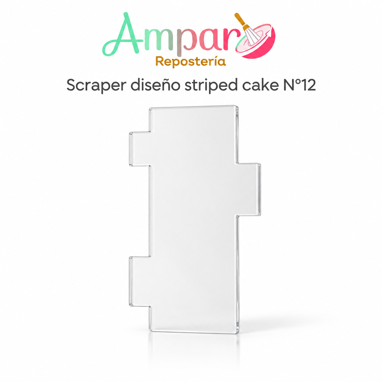 Scraper diseño striped cake N°12